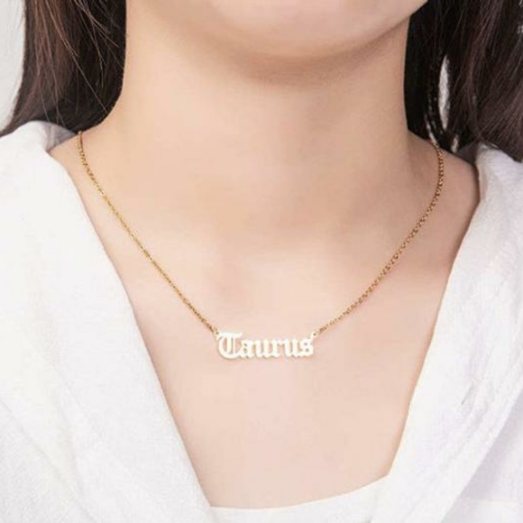 Taurus zodiac gold necklace - Picture 2 of 3